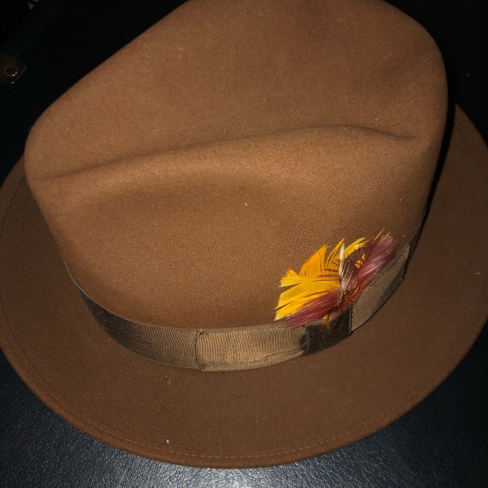 Mallory by Steson Fedora hat with feather